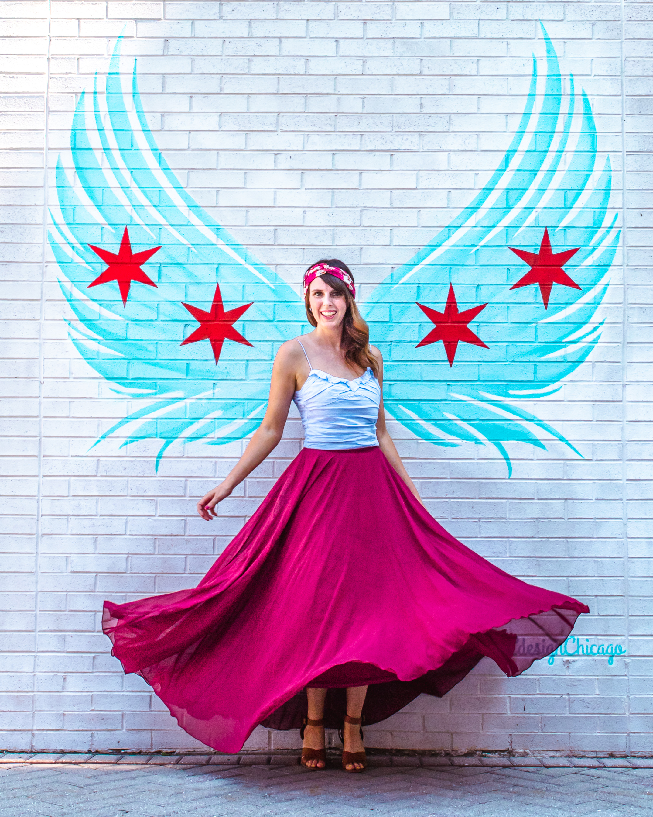 The Chicago Wings Mural.