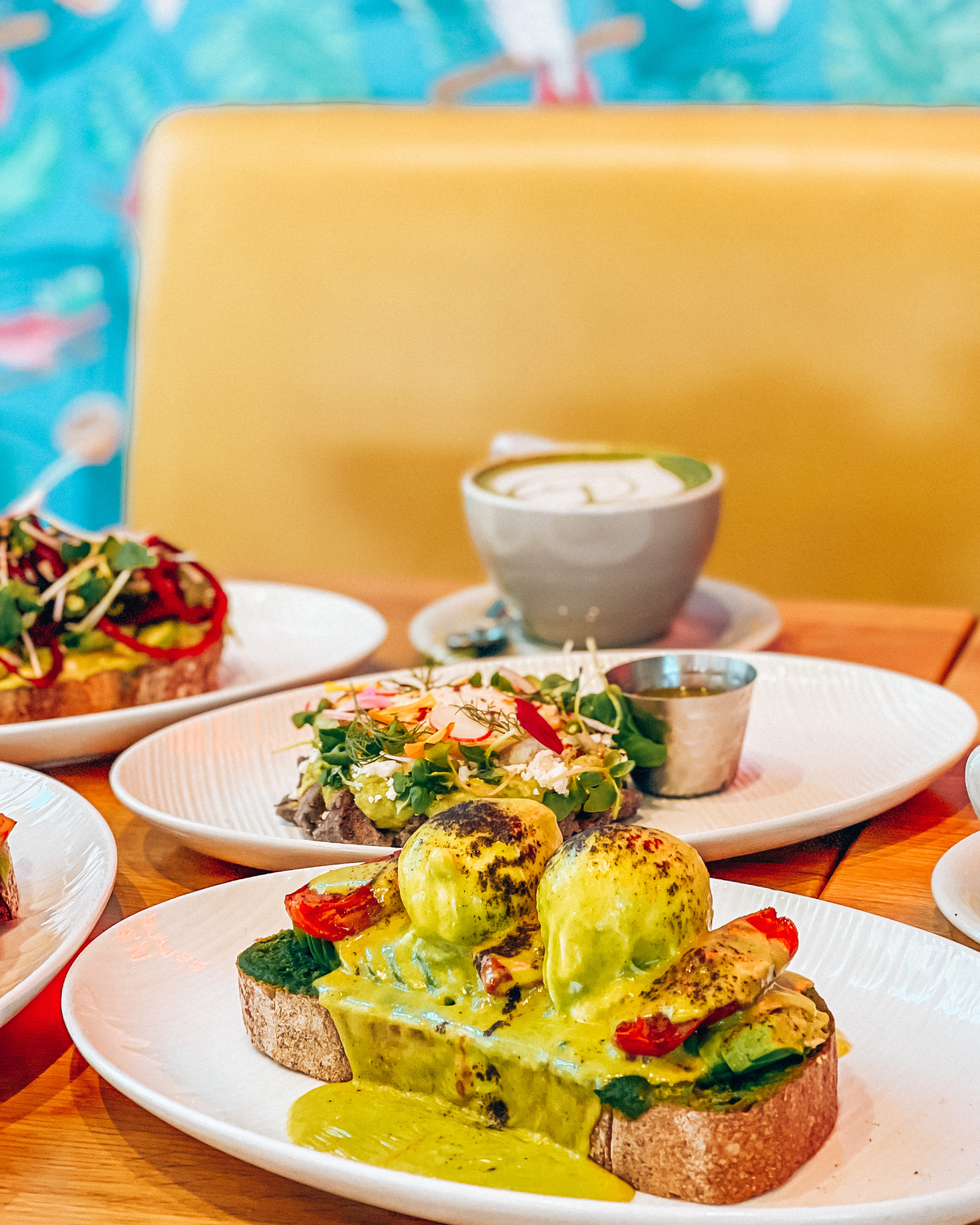 Eggs Benedict at the Parakeet Cafe One Paseo Del Mar